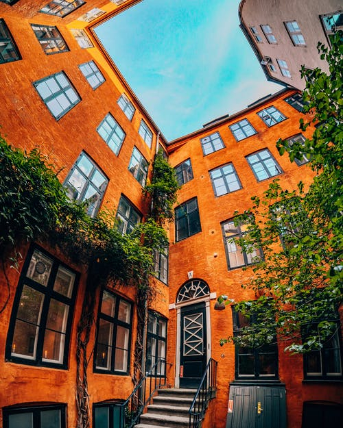 Orange beautiful house
